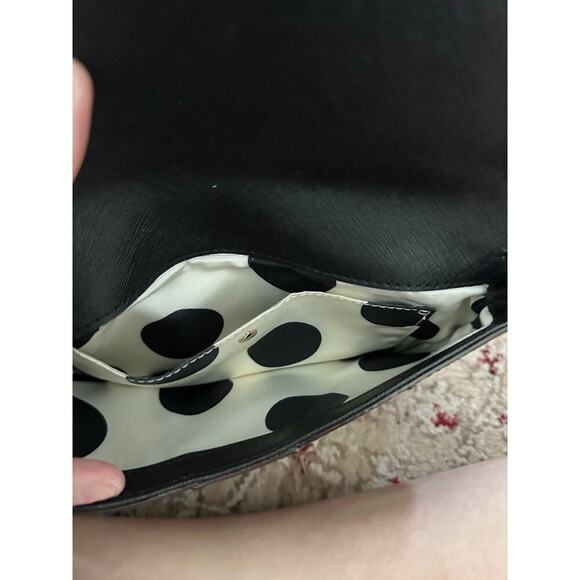Kate Spade Women's Black Leather Cedar Street Small Envelope Crossbody Purse - Picture 7 of 9
